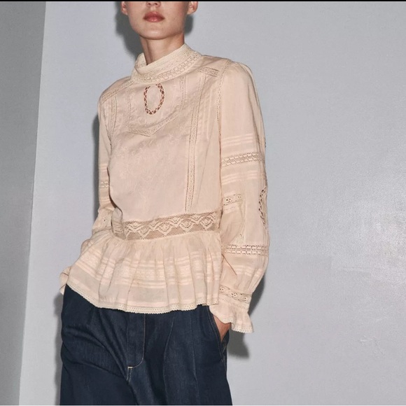 ZW COLLECTION EMBROIDERED ROMANTIC SHIRT - Picture 4 of 12